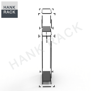 Boutique Clothing Store Floor Garment <strong>Display</strong> Shelves Double High Cabinet Iron Clothes Hanger Stand Clothing Shop Furniture - Product Image 6