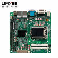 Carte mère industrielle Limyee Intel H81 Micro ATX LGA1150 double affichage 16 Go 2 DDR3 14 USB VGA DVI ATX Alimentation intégrée 3 SATA Mini ITX