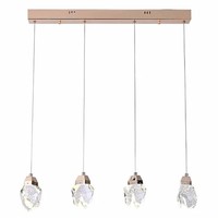 Candelabros de diseño sofisticado de marca española, luces colgantes, lámpara de techo Led, 4 luces, 20 W, 4000K, Giselle