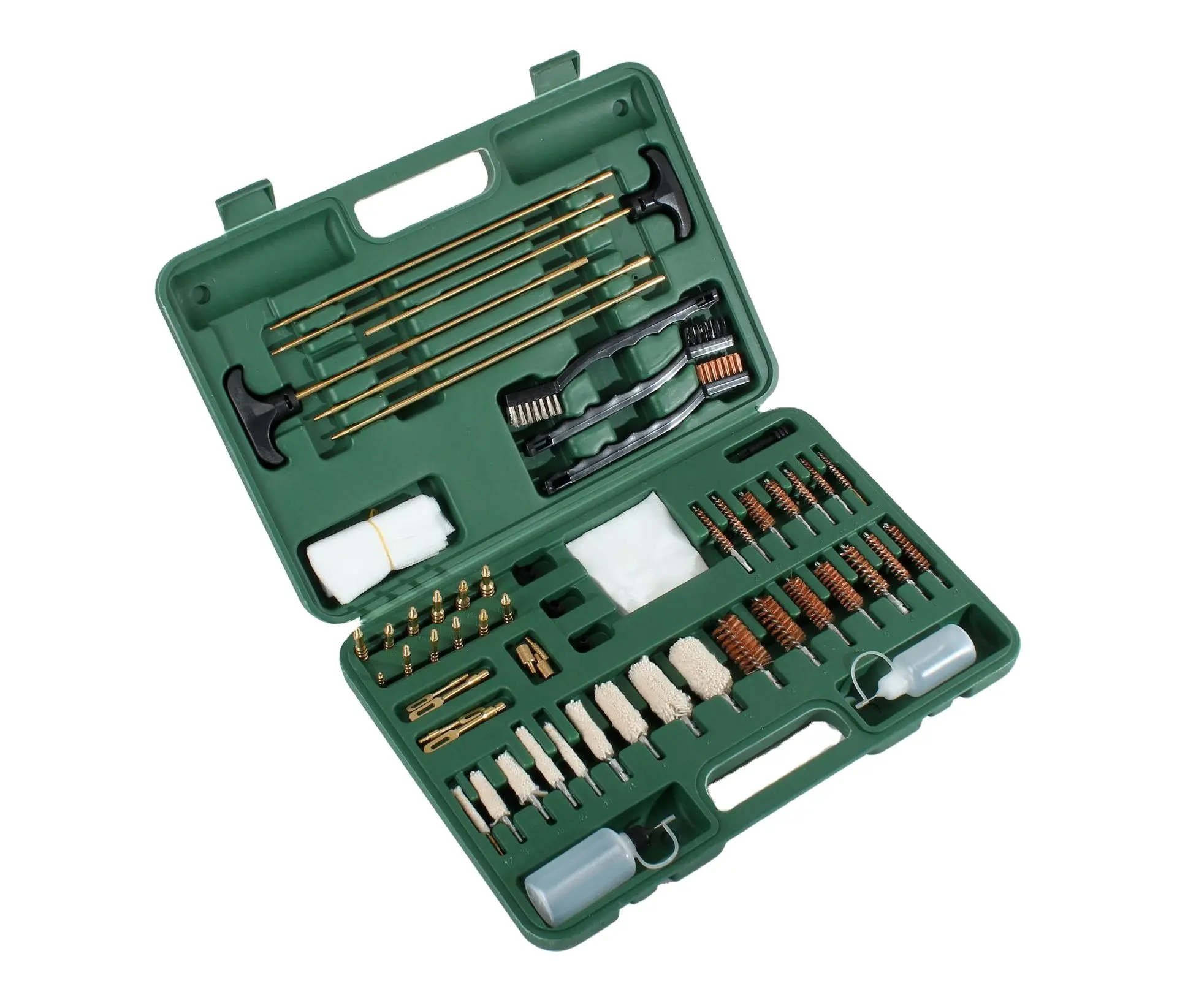 58 Uds Kit de cepillos limpiadores universales de latón/plástico con estuche de transporte Kit de limpieza de pistola táctica al por mayor