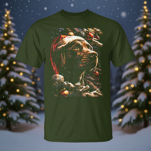 Camiseta Navideña Festiva de Invierno para Perro Labrador Retriever con Gorro de Santa - Product Image 3