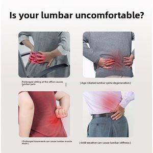 Nouveau masseur lombaire intelligent à traction avec lumière rouge, EMS et compresse chaude – Appareil de physiothérapie lombaire - Product Image 4