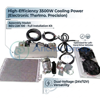 Kit de climatisation universel à courroie 3500W 12V 24V pour minibus, ensemble complet évaporateur-condenseur BEU-228-100 pour flotte de fourgons