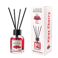 Diffuseur de parfum d'ambiance de luxe 55 ml, parfum fruité, bouteille en verre, huile essentielle, pour chambre et toilettes, diffuseur à bâtonnets