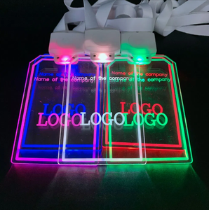 Customized Logo <b>LED</b> Acrylic ID Card Lanyard - Product Image 2