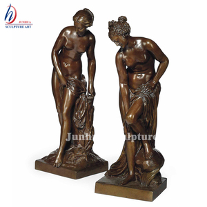 Estatua Moderna Romántica de Bronce de Pareja Desnuda Besándose, <span class=keywords><strong>Escultura</strong></span> Realista de Hombre y Mujer en Latón - Product Image 2