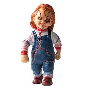 Ruh cadılar bayramı 45cm Chucky bebek korkunç katil bebek sahne lateks cadılar bayramı dekorasyon