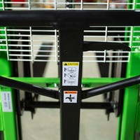 Gerbeur manuel MOVMES avec jambes à écartement, roues en PU, garantie 1 an pour palettes américaines