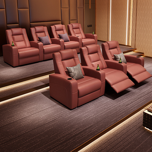 Sofá de <span class=keywords><strong>Cine</strong></span> en Casa Personalizado CY, Sillón Reclinable de Cuero, Asiento Reclinable para <span class=keywords><strong>Cine</strong></span> en Casa con Consola para Muebles de <span class=keywords><strong>Cine</strong></span> Privado - Product Image 2