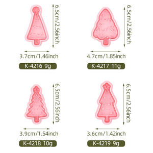 Série Arbre de <span class=keywords><strong>Noël</strong></span> : Moule <span class=keywords><strong>à</strong></span> biscuits 3D en forme de dessin animé, ensemble de découpoirs <span class=keywords><strong>à</strong></span> biscuits en plastique, pour pâte <span class=keywords><strong>à</strong></span> modeler DIY, motifs imprimés personnalisés - Product Image 6