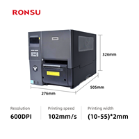 Impresora de Etiquetas Industriales RS6211D de 600DPI, Impresión de Alta Definición de Doble Línea para Etiquetas de Lavado de Poliéster, Satén y Nailon