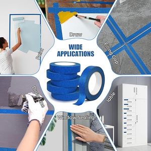 Nastro Adesivo Blu per Pittori a Rimozione Facile 14 Giorni, Sottile e Stretto per Finiture e Bordi - Product Image 2