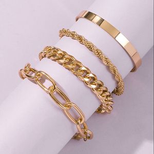 Bracelets de <span class=keywords><strong>cheville</strong></span> en chaîne torsadée en or pour hommes, bijoux de mode, cadeaux d'amitié, bracelets simples en fil et bracelets en or - Product Image 5