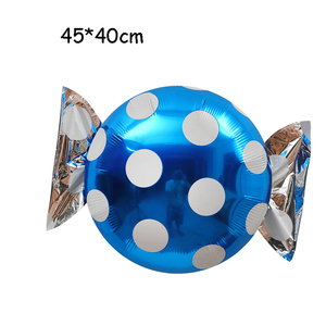Globos redondos De aluminio con diseño De lunares para decoración, Lollipop <span class=keywords><strong>dulce</strong></span> De 18 pulgadas, a rayas, para cumpleaños y boda - Product Image 6