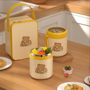 Cấp thực phẩm thép không gỉ súp Cup xách tay chân không Hộp Ăn Trưa với khóa nắp lò vi sóng an toàn và rò rỉ bằng chứng - Product Image 2