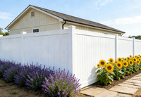 Clôture de Confidentialité en PVC Blanc Résistante aux Intempéries avec Design Écologique, Installation Facile, Clôture de Sécurité et Modélisation 3D pour Piscine et Jardin