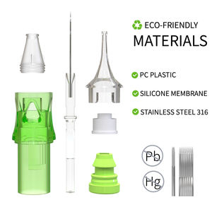 Nuevo Cartucho de Agujas para Tatuaje Desechable de Acero Inoxidable 100% E.O. Gas esterilizado para arte corporal y cejas - Product Image 5