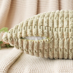 <span class=keywords><strong>Funda</strong></span> de almohada de pana de <span class=keywords><strong>Color</strong></span> sólido, Ins cojín de estilo nórdico, asiento de bola portátil para sofá, cabecera, Navidad, oferta - Product Image 3