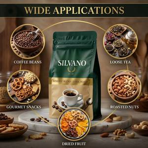 Sachet d'emballage alimentaire personnalisé refermable en aluminium de qualité alimentaire à fond plat pour café, thé et autres produits alimentaires - Product Image 5