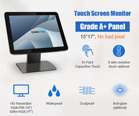 CARAV prix usine 15 pouces A Grade LCD écran tactile moniteur client affichage pour Terminal