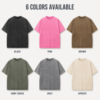 T-shirt Enfant et Jeune Personnalisé en Coton 100% Uni, 230 g/m², Coupe Oversize, Effet Délavé Vintage, Vente en Gros Usine OEM, Logo Personnalisé, Manches Courtes