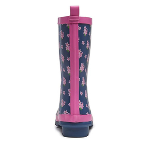 Hot <strong>Sale</strong> Women's Winter Tall Knee-High Waterproof Rubber Rain <strong>Boots</strong> Adult Navy Solid Pink Floral <strong>Wellington</strong> <strong>Boots</strong> - Product Image 2