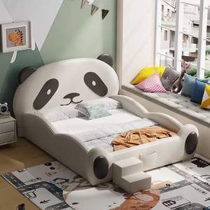 उच्च श्रेणी के पशु प्यारे बच्चों के लिए चमड़े के पांडा बिस्तर पशु चमड़े के बिस्तर - Product Image 2