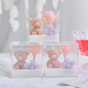 Cadeau de <span class=keywords><strong>bougie</strong></span> de faveur pour douche de bébé de mariage, décoration d'intérieur, cadeaux parfumés faits à la main, bougies aromatiques, mignon ours en peluche, cire de soja, <span class=keywords><strong>bougie</strong></span> parfumée - Product Image 4