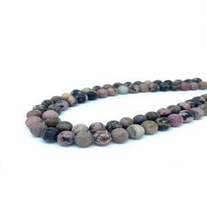 Pietra Naturale di Rodonite Rossa Opaca 10mm, Perline Sciolte per Gioielli Fai-da-Te - Product Image 3