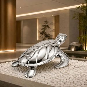 Escultura de Tortuga Marina de Acero Inoxidable Resistente a la Corrosión, Estatua de Animal Marino de Tamaño Real para Decoración de Jardín o Estanque - Product Image 5