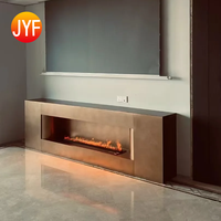 Chimenea de Gas de Acero Inoxidable Personalizada EL400 para Proyectos de Interiores de Hoteles y Villas Residenciales de Alta Gama