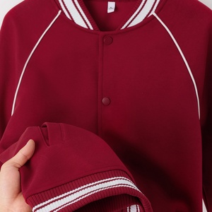 Nueva Sudadera de Béisbol de 380g, Color Sólido, Corte Holgado para Hombre y Mujer, Otoño e Invierno, Chaqueta Deportiva de Béisbol - Product Image 3
