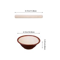 Bol à moudre traditionnel en céramique et en bois, lavable, avec bâtonnet en bois, pour l'ail et les épices, élégant, pour la cuisine