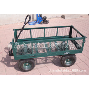 Chariot de jardin robuste à quatre roues en fer TC1840A Vert Durable - Product Image 2