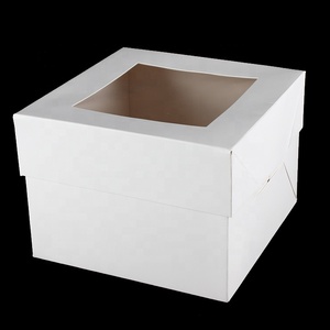 Boîte à gâteau portable avec fenêtre 10-30 pouces, boîtes à pâtisserie de mariage - Product Image 1