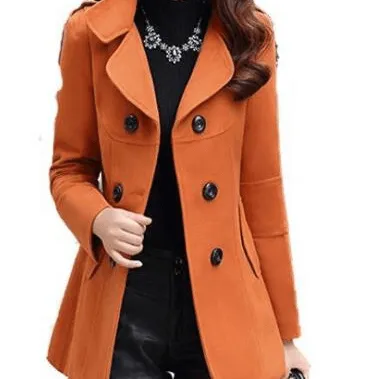 새로운 모직 코트 여성 새로운 단색 울 한국어 블랙 레드 베이지 하키 재킷