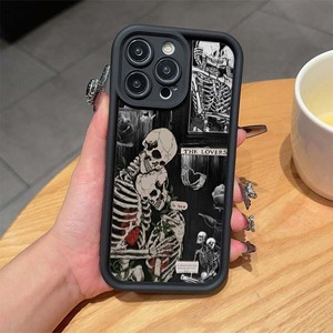 Casing Handphone TPU Anti Benturan Motif Tengkorak Pasangan dengan Desain Lensa Tangga untuk <span class=keywords><strong>iPhone</strong></span> <span class=keywords><strong>X</strong></span> Xr Xs 11 12 13 14 15 16 17 18 Pro Max - Product Image 3