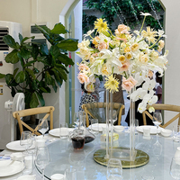 Porte-fleurs de mariage personnalisé déco carré route guide fenêtre mise en page accessoires géométrique scène gâteau mariage centres de table porte-fleurs