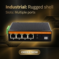 Commutateur Ethernet industriel 1x 100 Mbps SFP Fibre 4x 10/100 Mbps Ports RJ45 Commutateur réseau non géré