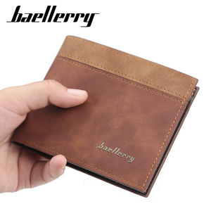 Baellerry Men's Short <b>Wallet</b> Horizontal Slim PU Leather Credit Card <b>Holder</b> Dark Brown 5 Inch - Product Image 4