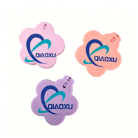 Flacon pulvérisateur de parfum rechargeable en PP de type carte, 50 ml, rose, violet, orange, en forme de fleur de prunier, pour répulsif anti-moustiques et désinfectant pour les mains