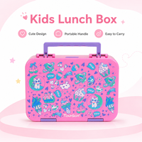 Boîte à lunch pour enfants en plastique alimentaire sans BPA, motif dessin animé football, portable, scellée, compartimentée, anti-fuite, capacité 6L, pour le stockage des aliments