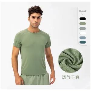 Custom Print Sportswear Recyclable Cotton Spandex T Shirts Running Gym Breathable Quick Dry Sport Men's T-shirt
