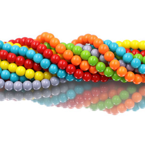 Cuentas de cristal de Murano de <span class=keywords><strong>6mm</strong></span> de stock mixto cuentas redondas azul/blanco/Rosa/púrpura para fabricación de joyas para Decoración - Product Image 5