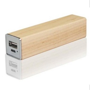 Batterie externe portable ultra-mince personnalisée 2200 mAh en bambou écologique, format carré, pour promotion – Meilleures ventes - Product Image 3