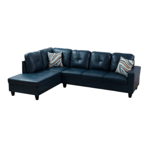 Juego de Sofás Seccionales en Forma de L de Cuero de Lujo de Alta Gama, Sofá Reclinable Ajustable Moderno de 3 Plazas, Muebles Premium para Sala de Estar - Product Image 1