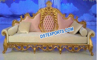 Canapé de mariage bleu royal avec sièges d'amour Meilleur canapé de scène de mariage arabe Chaise Designer Canapé de scène pour cérémonie de mariage