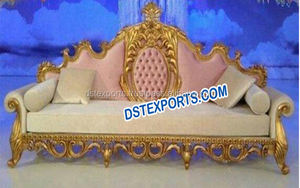 Royal Blue Wedding Love Seater Couch El mejor sofá árabe para escenario de boda Chaise Designer Wedding Ceremony Stage Couch - Product Image 4