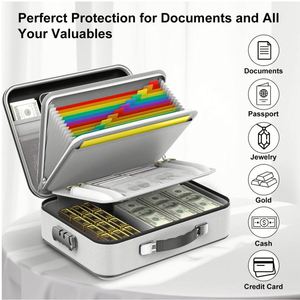 Bolsa de Viaje para Documentos, Caja de Almacenamiento, Organizador, Carpeta de Archivos Portátil, Bolsa Impermeable para Documentos con Cierre, Venta al Por Mayor de Fábrica - Product Image 3