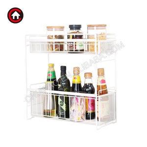 Armoire coulissante multi-usage à 2 niveaux, support de <span class=keywords><strong>rangement</strong></span> <span class=keywords><strong>sous</strong></span> l'évier, organisateur pour la cuisine et la salle de bain - Product Image 2